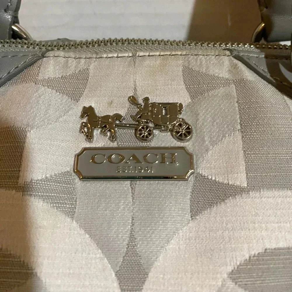 Coach grey nylon satchel handbag - Picture 8 of 8